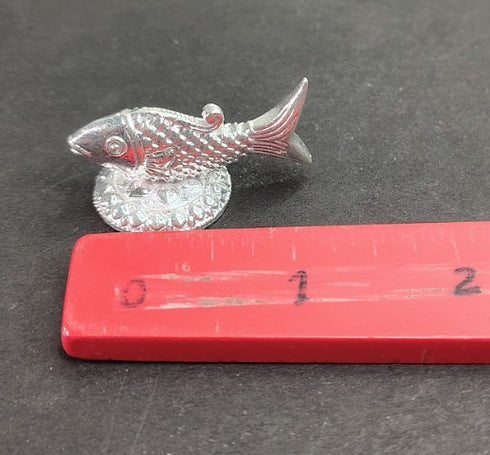 Pure Silver Fish Idol for pooja 27gm - By Mahita Collections